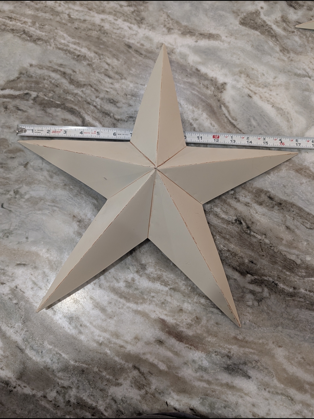 Four Cream Star Wall Accents - Picture 7 of 7